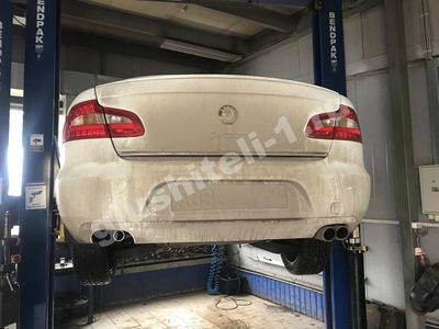 Установка гофры Skoda Octavia I