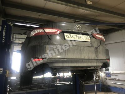 Toyota Camry XV70 разводка выхлопной системы на две стороны