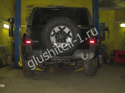 Установка спортивной выхлопной системы Hummer H3