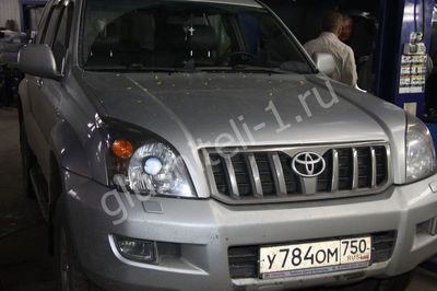 Установка насадки на глушитель  Toyota Land Cruiser Prado 120