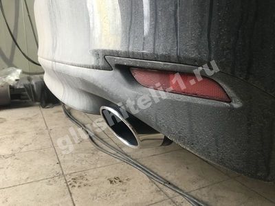 Toyota Camry XV70 разводка выхлопной системы на две стороны